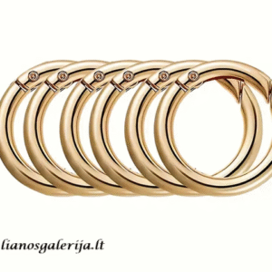 aukso spalvos užsegimas-žiedas