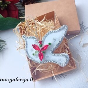 kalėdinis raudonas paukštelis